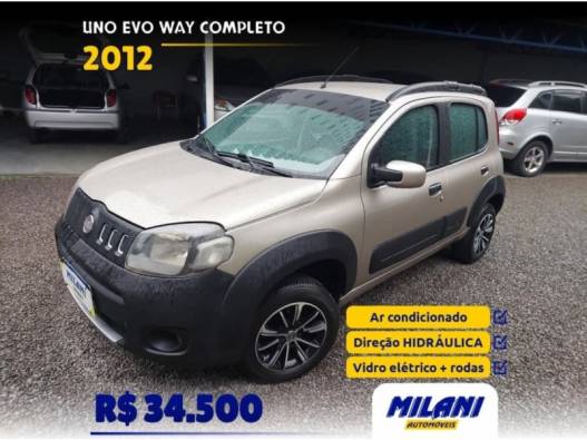 FIAT - UNO - 2012/2012 - Bege - R$ 34.500,00