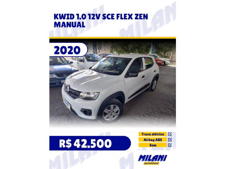 RENAULT - KWID - 2019/2020 - Branca - R$ 42.500,00