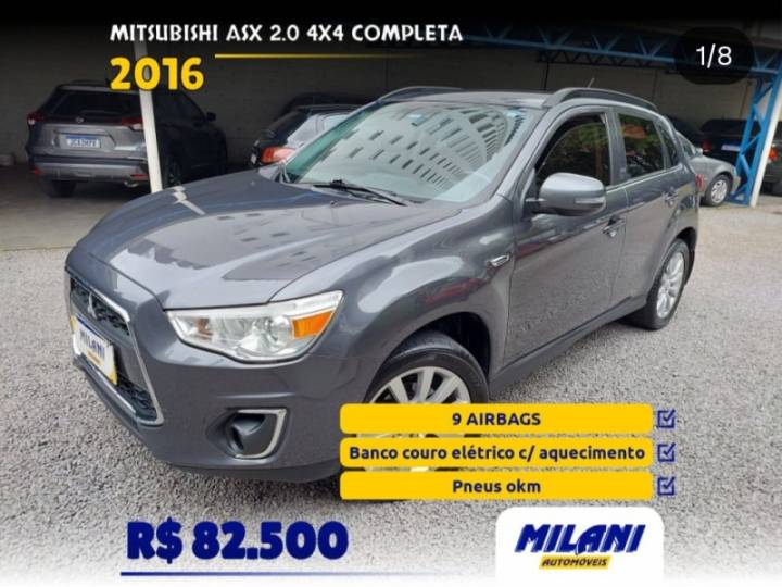 MITSUBISHI - ASX - 2016/2016 - Cinza - R$ 82.500,00