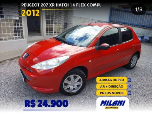 PEUGEOT - 207 - 2011/2012 - Vermelha - R$ 24.900,00