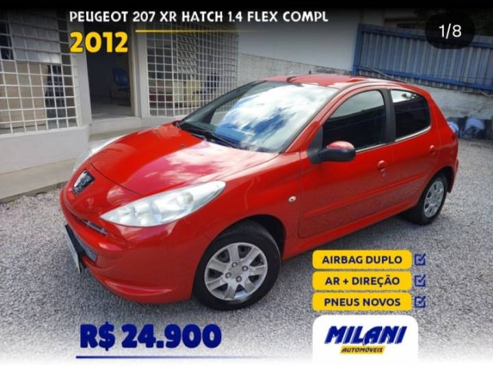 PEUGEOT - 207 - 2011/2012 - Vermelha - R$ 24.900,00