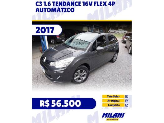 CITROËN - C3 - 2016/2017 - Cinza - R$ 56.500,00