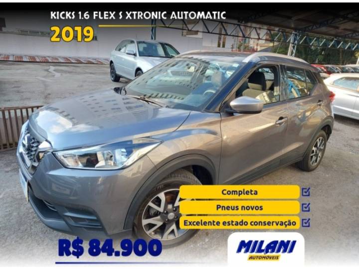 NISSAN - KICKS - 2018/2019 - Cinza - R$ 84.900,00